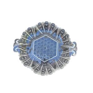 Vintage 6 Sided Crystal Cut Glass Nut/Candy Dish with Handles 6.5”X 7.5” X 1.25